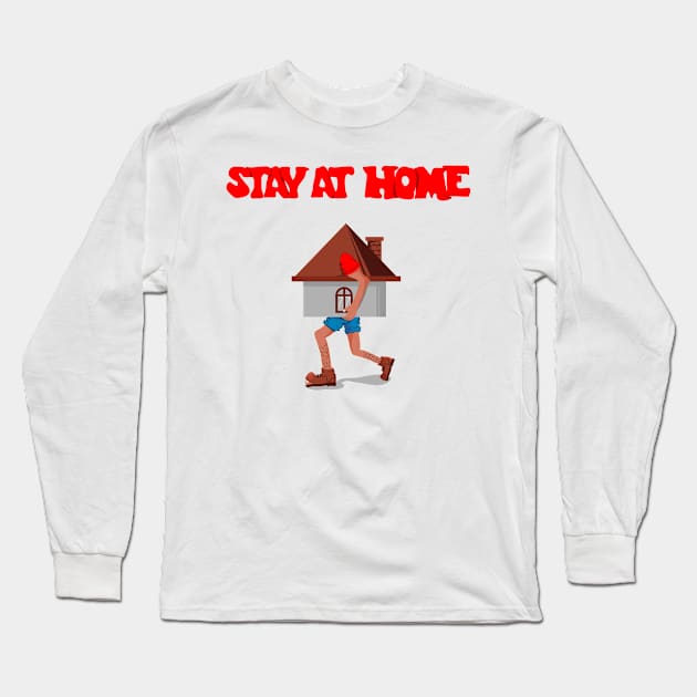 stay at home parody Long Sleeve T-Shirt by osvaldoport76